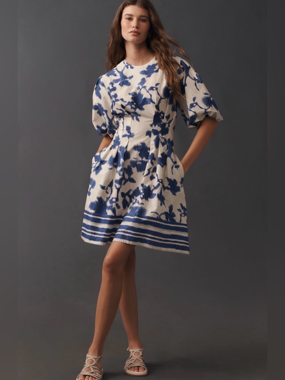 NWT Exquise Tobie Puff Sleeve Mini Dress